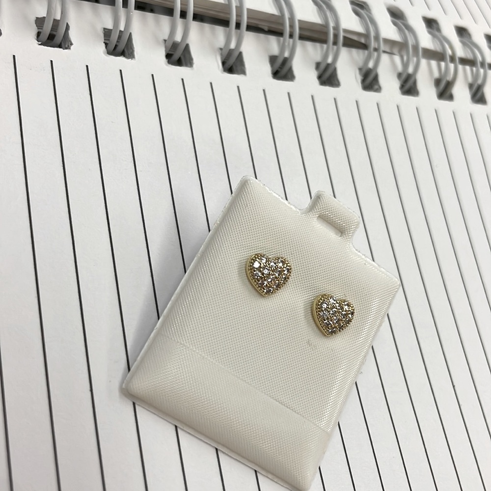 Gold filled heart studs